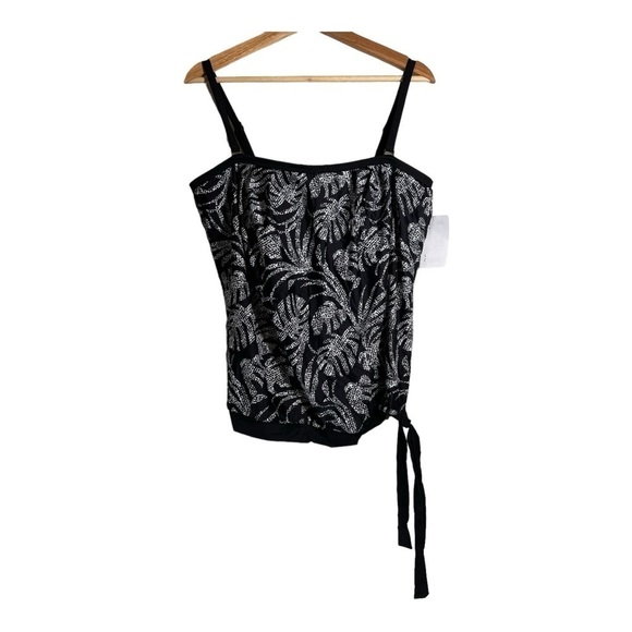 ISLAND ESCAPE Printed Blouson Tankini Top Size 16 NWT - Picture 8 of 8